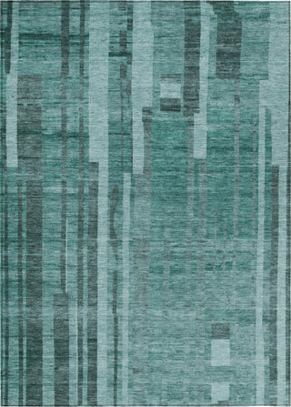 Piper Looms Chantille Stripes ACN1063 Teal Machine Washable Area Rug main image