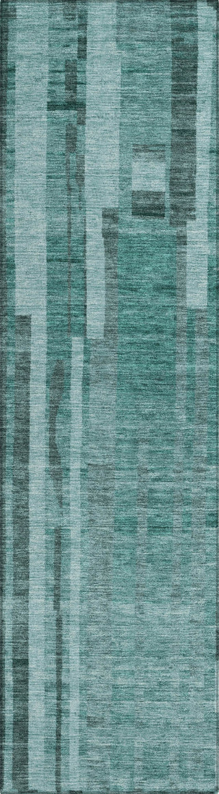Piper Looms Chantille Stripes ACN1063 Teal Machine Washable Area Rug Runner Main Image