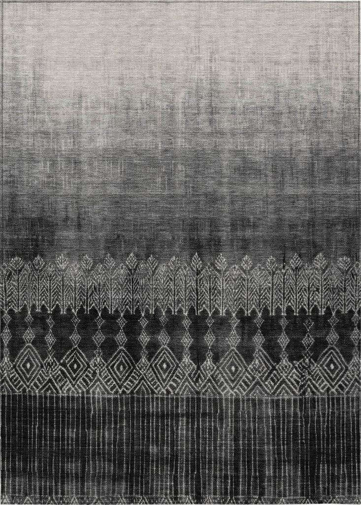 Piper Looms Chantille Ombre ACN1064 Black Machine Washable Area Rug main image