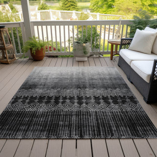 Piper Looms Chantille Ombre ACN1064 Black Machine Washable Area Rug Outdoor Lifestyle Image Feature
