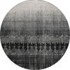 Piper Looms Chantille Ombre ACN1064 Black Machine Washable Area Rug Round Main Image