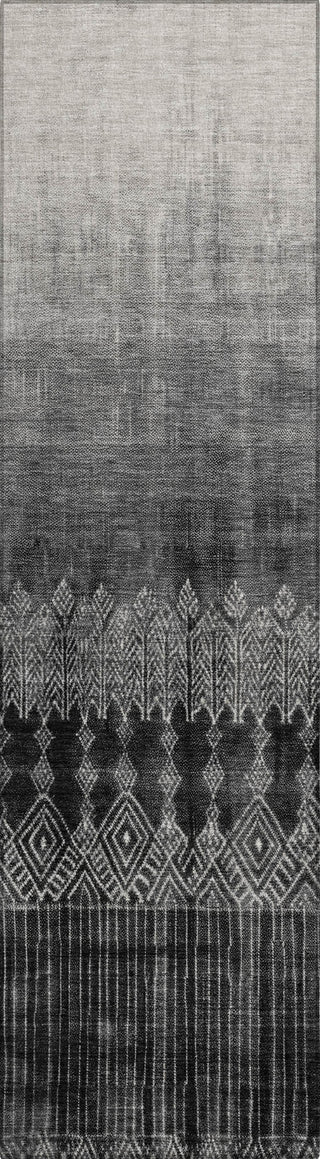 Piper Looms Chantille Ombre ACN1064 Black Machine Washable Area Rug Runner Main Image