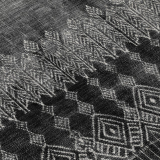 Piper Looms Chantille Ombre ACN1064 Black Machine Washable Area Rug Swatch Image