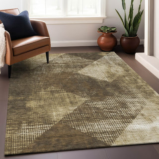Piper Looms Chantille Diamond ACN1065 Brown Machine Washable Area Rug Lifestyle Image Feature