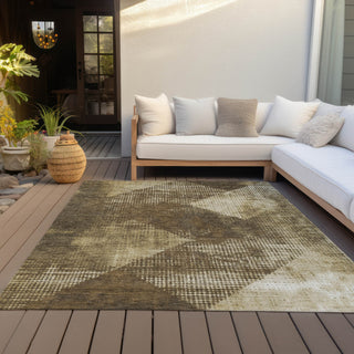 Piper Looms Chantille Diamond ACN1065 Brown Machine Washable Area Rug Outdoor Lifestyle Image Feature