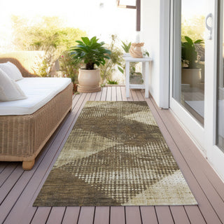 Piper Looms Chantille Diamond ACN1065 Brown Machine Washable Area Rug Runner Outdoor Lifestyle Image Feature