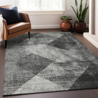 Piper Looms Chantille Diamond ACN1065 Gray Machine Washable Area Rug Lifestyle Image Feature