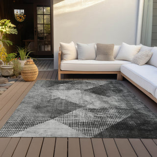 Piper Looms Chantille Diamond ACN1065 Gray Machine Washable Area Rug Outdoor Lifestyle Image Feature
