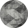 Piper Looms Chantille Diamond ACN1065 Gray Machine Washable Area Rug Round Main Image
