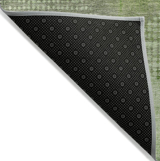Piper Looms Chantille Diamond ACN1065 Green Machine Washable Area Rug Backing Image