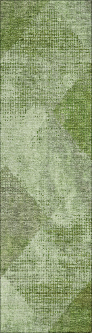 Piper Looms Chantille Diamond ACN1065 Green Machine Washable Area Rug Runner Main Image