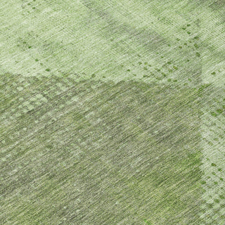 Piper Looms Chantille Diamond ACN1065 Green Machine Washable Area Rug Swatch Image