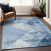 Piper Looms Chantille Diamond ACN1065 Sky Machine Washable Area Rug Lifestyle Image Feature