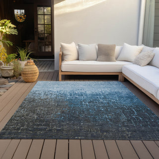 Piper Looms Chantille Ombre ACN1066 Blue Machine Washable Area Rug Outdoor Lifestyle Image Feature