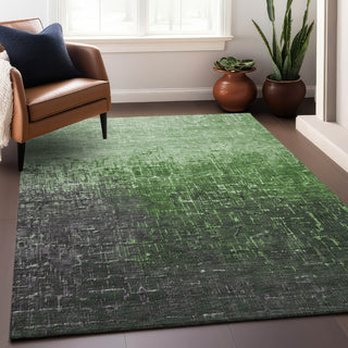 Piper Looms Chantille Ombre ACN1066 Green Machine Washable Area Rug Lifestyle Image Feature