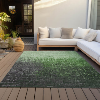 Piper Looms Chantille Ombre ACN1066 Green Machine Washable Area Rug Outdoor Lifestyle Image Feature