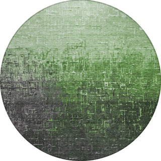 Piper Looms Chantille Ombre ACN1066 Green Machine Washable Area Rug Round Main Image