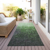 Piper Looms Chantille Ombre ACN1066 Green Machine Washable Area Rug Runner Outdoor Lifestyle Image Feature