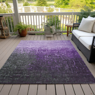 Piper Looms Chantille Ombre ACN1066 Purple Machine Washable Area Rug Outdoor Lifestyle Image Feature