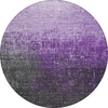 Piper Looms Chantille Ombre ACN1066 Purple Machine Washable Area Rug Round Main Image