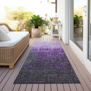 Piper Looms Chantille Ombre ACN1066 Purple Machine Washable Area Rug Runner Outdoor Lifestyle Image Feature