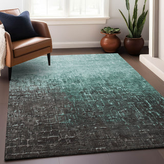 Piper Looms Chantille Ombre ACN1066 Teal Machine Washable Area Rug Lifestyle Image Feature