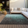 Piper Looms Chantille Ombre ACN1066 Teal Machine Washable Area Rug Outdoor Lifestyle Image Feature