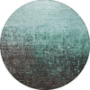 Piper Looms Chantille Ombre ACN1066 Teal Machine Washable Area Rug Round Main Image