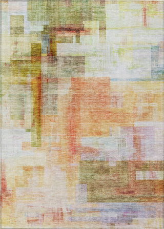 Piper Looms Chantille Squares ACN1067 Coral Machine Washable Area Rug main image