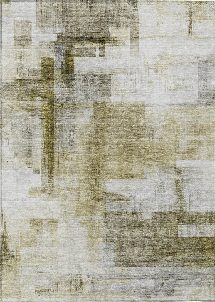 Piper Looms Chantille Squares ACN1067 Taupe Machine Washable Area Rug main image