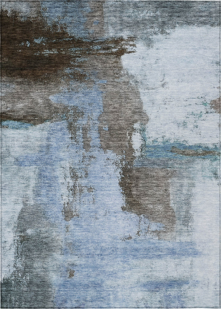 Piper Looms Chantille Modern ACN1068 Blue Machine Washable Area Rug main image