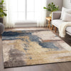 Piper Looms Chantille Modern ACN1068 Gold Machine Washable Area Rug Lifestyle Image Feature
