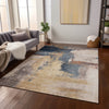 Piper Looms Chantille Modern ACN1068 Gold Machine Washable Area Rug Lifestyle Image Feature