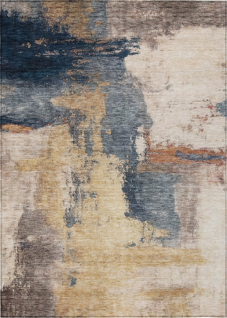 Piper Looms Chantille Modern ACN1068 Gold Machine Washable Area Rug main image