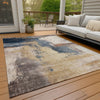 Piper Looms Chantille Modern ACN1068 Gold Machine Washable Area Rug Outdoor Lifestyle Image Feature