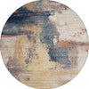 Piper Looms Chantille Modern ACN1068 Gold Machine Washable Area Rug Round Main Image