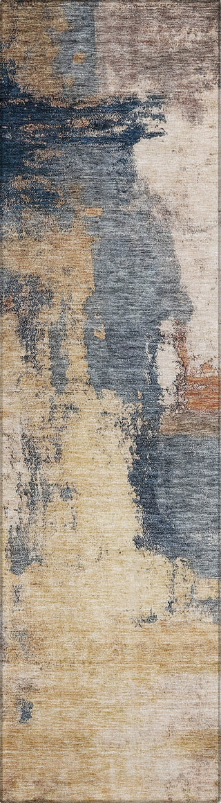 Piper Looms Chantille Modern ACN1068 Gold Machine Washable Area Rug Runner Main Image