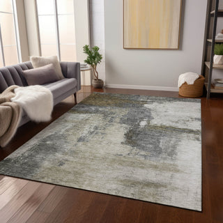 Piper Looms Chantille Modern ACN1068 Gray Machine Washable Area Rug Lifestyle Image Feature