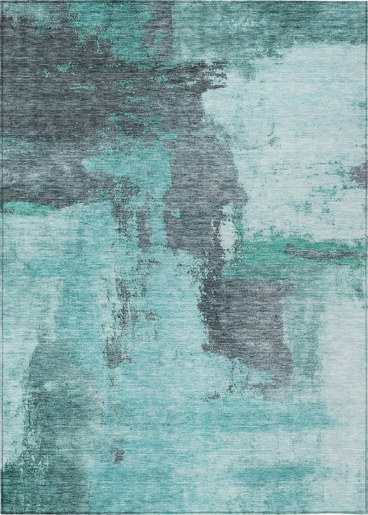 Piper Looms Chantille Modern ACN1068 Teal Machine Washable Area Rug main image