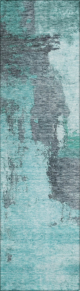Piper Looms Chantille Modern ACN1068 Teal Machine Washable Area Rug Runner Main Image