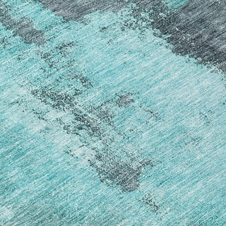 Piper Looms Chantille Modern ACN1068 Teal Machine Washable Area Rug Swatch Image