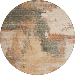 Piper Looms Chantille Modern ACN1068 Terracotta Machine Washable Area Rug Round Main Image
