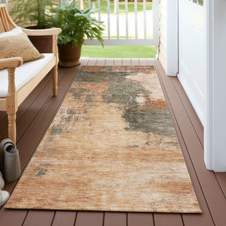 Piper Looms Chantille Modern ACN1068 Terracotta Machine Washable Area Rug Runner Outdoor Lifestyle Image Feature