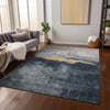 Piper Looms Chantille Modern ACN1069 Blue Machine Washable Area Rug Lifestyle Image Feature