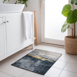 Piper Looms Chantille Modern ACN1069 Blue Machine Washable Area Rug Scatter Lifestyle Image Feature