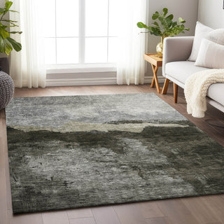 Piper Looms Chantille Modern ACN1069 Taupe Machine Washable Area Rug Lifestyle Image Feature