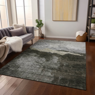 Piper Looms Chantille Modern ACN1069 Taupe Machine Washable Area Rug Lifestyle Image Feature