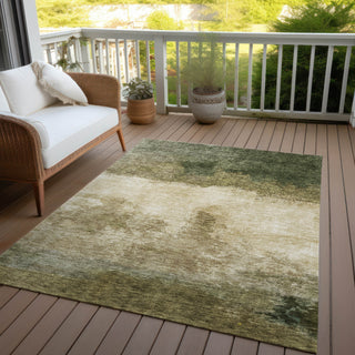 Piper Looms Chantille Modern ACN1070 Fern Machine Washable Area Rug Outdoor Lifestyle Image Feature