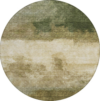 Piper Looms Chantille Modern ACN1070 Fern Machine Washable Area Rug Round Main Image