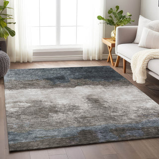 Piper Looms Chantille Modern ACN1070 Gray Machine Washable Area Rug Lifestyle Image Feature